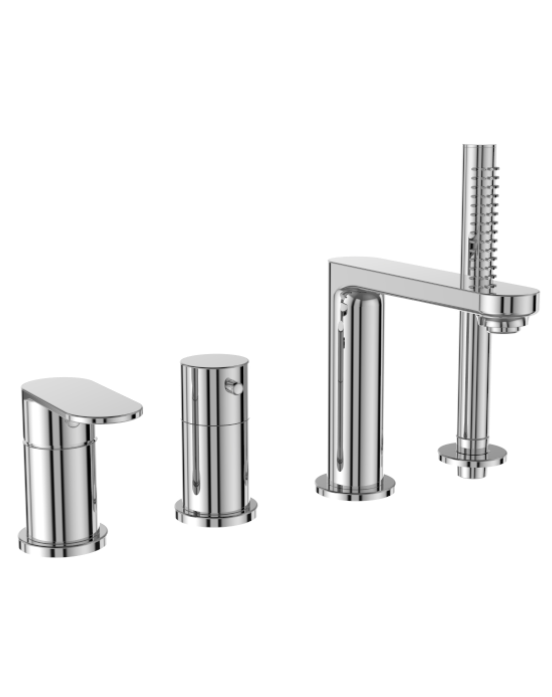 FIORE HEDRA MISCELATORE BORDO VASCA 4 FORI CROMO