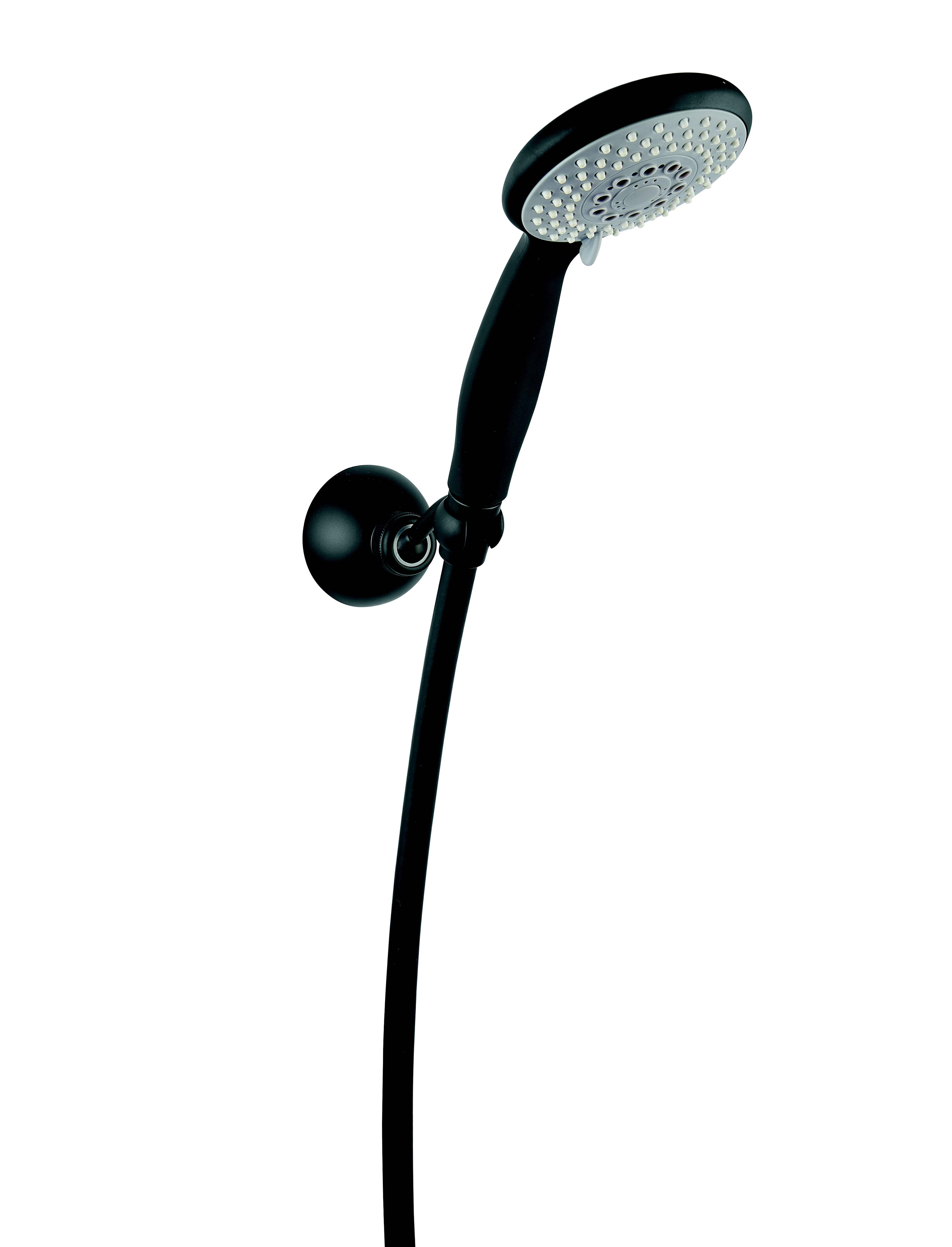 FIORE KIT SUPPORTO DOCCETTA IDROMASSAGGIO 3 GETTI E FLESSIBILE SATILUX NERO OPACO