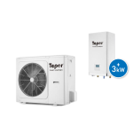 TEPOR POMPA DI CALORE SPITTATA MONOVENTOLA + RISCALDATORE ELETTRICO SUPPLEMENTARE 3KW 380V TRIFASE R32 12KW