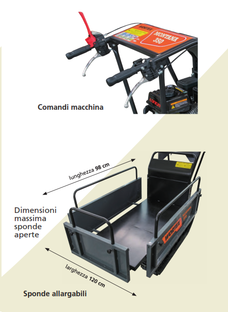 MOTOCARRIOLA BENZINA MONTANA 350 MOTORE LONCIN