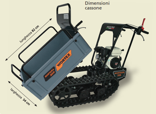 MOTOCARRIOLA BENZINA MONTANA 350 MOTORE LONCIN