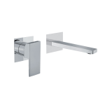 FIORE KUBE MISCELATORE LAVABO A MURO CROMO SENZA PILETTA DI SCARICO