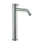 FIORE XENON STEEL MISCELATORE LAVABO ALTO 30 CM. ACCIAIO INOX AISI 316L