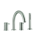 FIORE XENON STEEL MISCELATORE BORDO VASCA ACCIAIO INOX AISI 316L