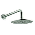 FIORE SOFFIONE DOCCIA TONDO Ø 200 mm CON BRACCIO DOCCIA CM. 35 ACCIAIO INOX AISI 316L