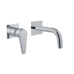 FIORE KERA MISCELATORE LAVABO A MURO CROMO 