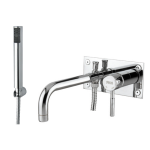 FIORE XENON MISCELATORE VASCA PIASTRA A PARETE CON DUPLEX CROMO 