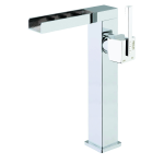 FIORE XS SKY MISCELATORE LAVABO A CASCATA BOCCA LUNGA ALTO 33,8 CM. CROMO 