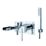 FIORE XS MISCELATORE VASCA INCASSO A CASCATA CON DUPLEX CROMO 