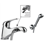 FIORE KING MISCELATORE MONOFORO BORDO VASCA CON DUPLEX CROMO