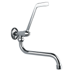 FIORE CLIN RUBINETTO A MURO SNODATO CON LEVA CLINICA CROMO
