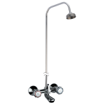 FIORE ASTRO GRUPPO VASCA CON DOCCIA A COLONNA E SOFFIONE CROMO