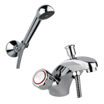 FIORE ASTRO MONOFORO VASCA CON DEVIATORE E DOCCETTA DUPLEX CROMO