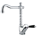 FIORE IMPERIALE BLACK MISCELATORE LAVABO CANNA ANTICA CROMO