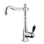 FIORE IMPERIALE BLACK MISCELATORE LAVABO CANNA ANTICA CROMO