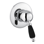 FIORE IMPERIALE BLACK MISCELATORE DOCCIA INCASSO CROMO