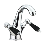 FIORE COLONIALE BLACK MONOFORO LAVABO CROMO