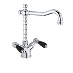 FIORE COLONIALE BLACK MONOFORO LAVABO CROMO