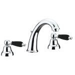 FIORE COLONIALE BLACK BATTERIA LAVABO 3 FORI CROMO
