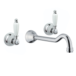 FIORE COLONIALE BATTERIA LAVABO 3 FORI A MURO CROMO