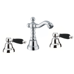 FIORE COLONIALE BLACK BATTERIA BIDET 3 FORI CROMO