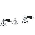 FIORE COLONIALE BLACK BATTERIA BIDET 3 FORI CROMO