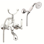 FIORE COLONIALE GRUPPO VASCA CON DUPLEX E DOCCIA CERAMICA BIANCA CROMO