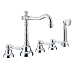 FIORE COLONIALE BATTERIA BORDO VASCA 5 FORI CROMO