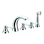 FIORE COLONIALE BATTERIA BORDO VASCA 5 FORI CROMO