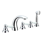 FIORE COLONIALE SKY BATTERIA BORDO VASCA 5 FORI CROMO