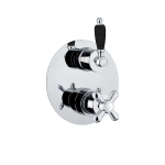 FIORE COLONIALE BLACK MISCELATORE TERMOSTATICO DOCCIA INCASSO CON DEVIATORE 2 VIE CROMO