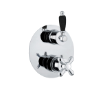 FIORE COLONIALE BLACK MISCELATORE TERMOSTATICO DOCCIA INCASSO CON DEVIATORE 3 VIE CROMO