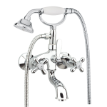 FIORE MARGOT GRUPPO VASCA CON FLEX E DOCCIA CERAMICA BIANCA CROMO