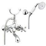 FIORE MARGOT GRUPPO VASCA CON DUPLEX E DOCCIA CERAMICA BIANCA CROMO