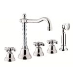 FIORE MARGOT BATTERIA BORDO VASCA 5 FORI CROMO