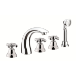 FIORE MARGOT BATTERIA BORDO VASCA 5 FORI CROMO