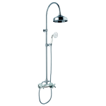 FIORE MARGOT SKY GRUPPO DOCCIA ESTERNO CON SOFFIONE Ø 200 MM E DOCCIA CERAMICA BIANCA CROMO