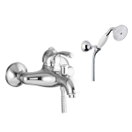 FIORE JAFAR SKY MISCELATORE VASCA CON DUPLEX E DOCCIA CERAMICA BIANCA CROMO 