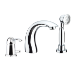 FIORE JAFAR MISCELATORE BORDO VASCA 3 FORI CON DOCCIA RETRO CROMO 