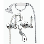 FIORE GIOIELLI SKY GRUPPO VASCA CON FLEX E DOCCIA CERAMICA BIANCA CROMO