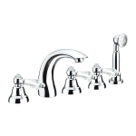 FIORE GIOIELLI SKY BATTERIA BORDO VASCA 5 FORI CROMO