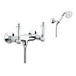 FIORE GIOIELLI GRUPPO DOCCIA ESTERNO CON DUPLEX E DOCCIA CERAMICA BIANCA CROMO