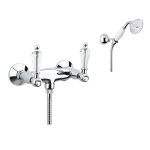 FIORE GIOIELLI SKY GRUPPO DOCCIA ESTERNO CON DUPLEX E DOCCIA CERAMICA BIANCA CROMO