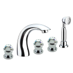 FIORE XT SKY BATTERIA BORDO VASCA 5 FORI CROMO