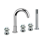 FIORE XT SKY BATTERIA BORDO VASCA 5 FORI CROMO