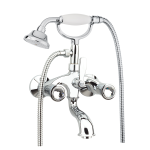 FIORE VENERE SKY GRUPPO VASCA CON FLEX E DOCCIA CERAMICA BIANCA CROMO