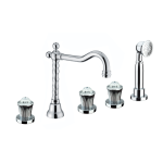 FIORE VENERE SKY BATTERIA BORDO VASCA 5 FORI CROMO