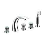 FIORE VENERE SKY BATTERIA BORDO VASCA 5 FORI CROMO