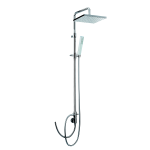 FIORE COLONNA DOCCIA CON SOFFIONE IN ACCIAIO 240x240 mm DOCCETTA MONOGETTO CROMO