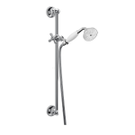 FIORE SALISCENDI CM. 64 CON DOCCIA CERAMICA BIANCA 1 GETTO CROMO